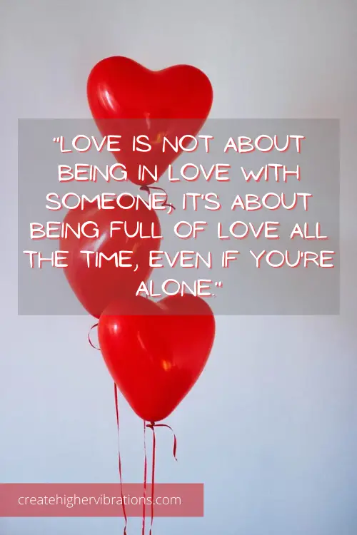 Love is not about being in love