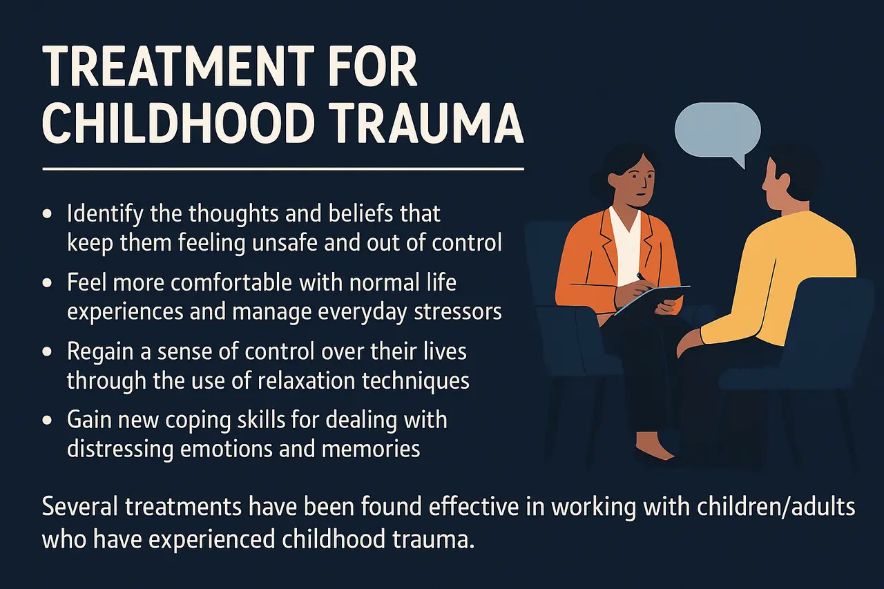 infograhic on childhood trauma treatment