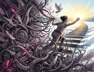 illustration of self-doubt and overthinking