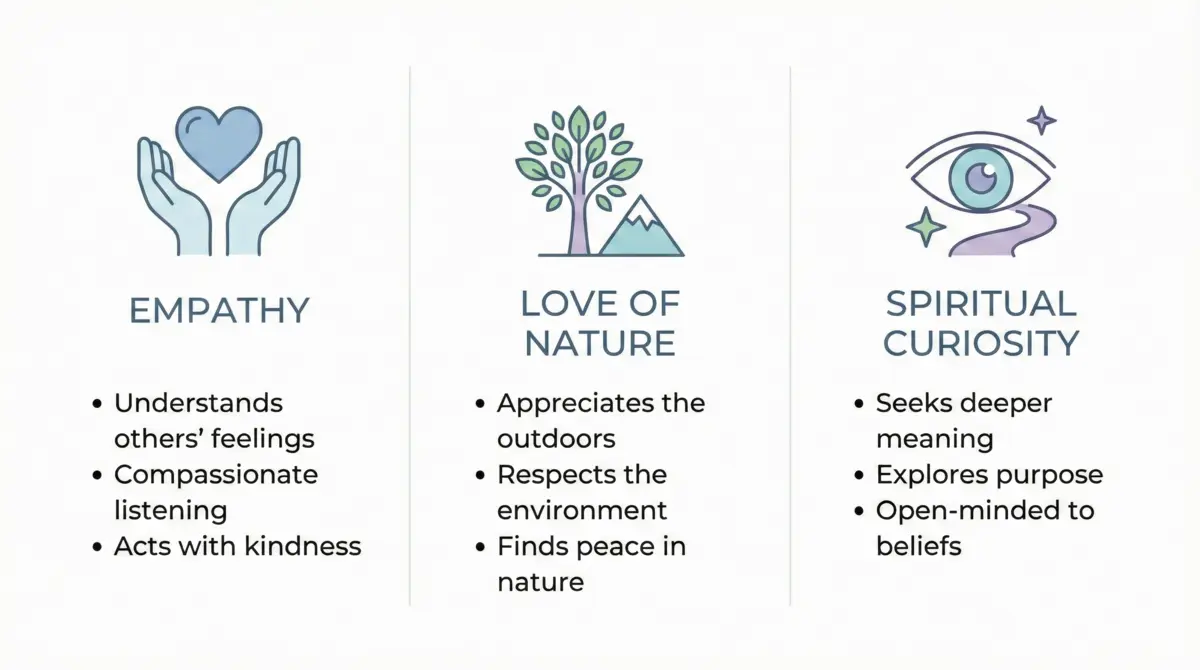 Overview of common Lemurian Starseed traits including empathy and spiritual curiosity.