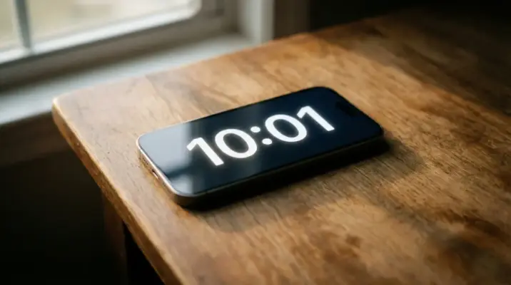 Digital clock showing 10:01 time display representing angel number 1001 spiritual meaning