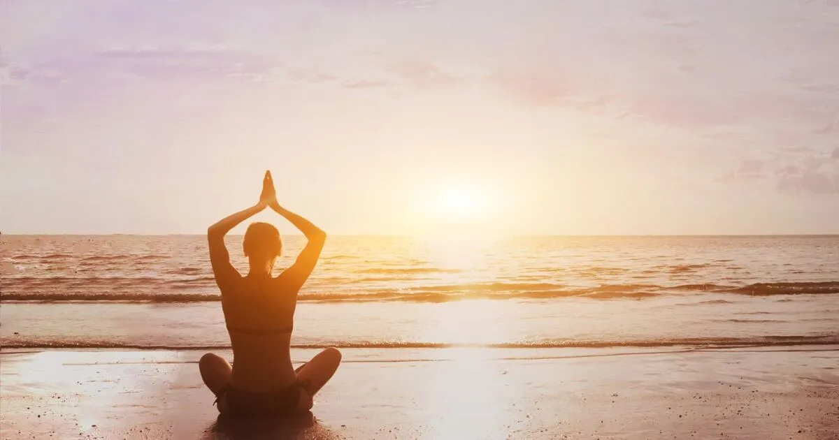 Mindfulness meditation on the beach