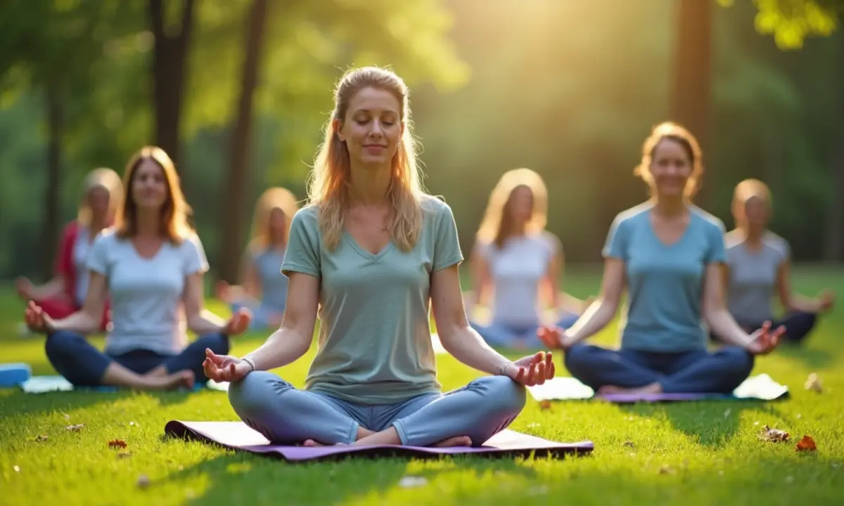 a woman in a yoga classe Techniques for developing an optimistic mindset
