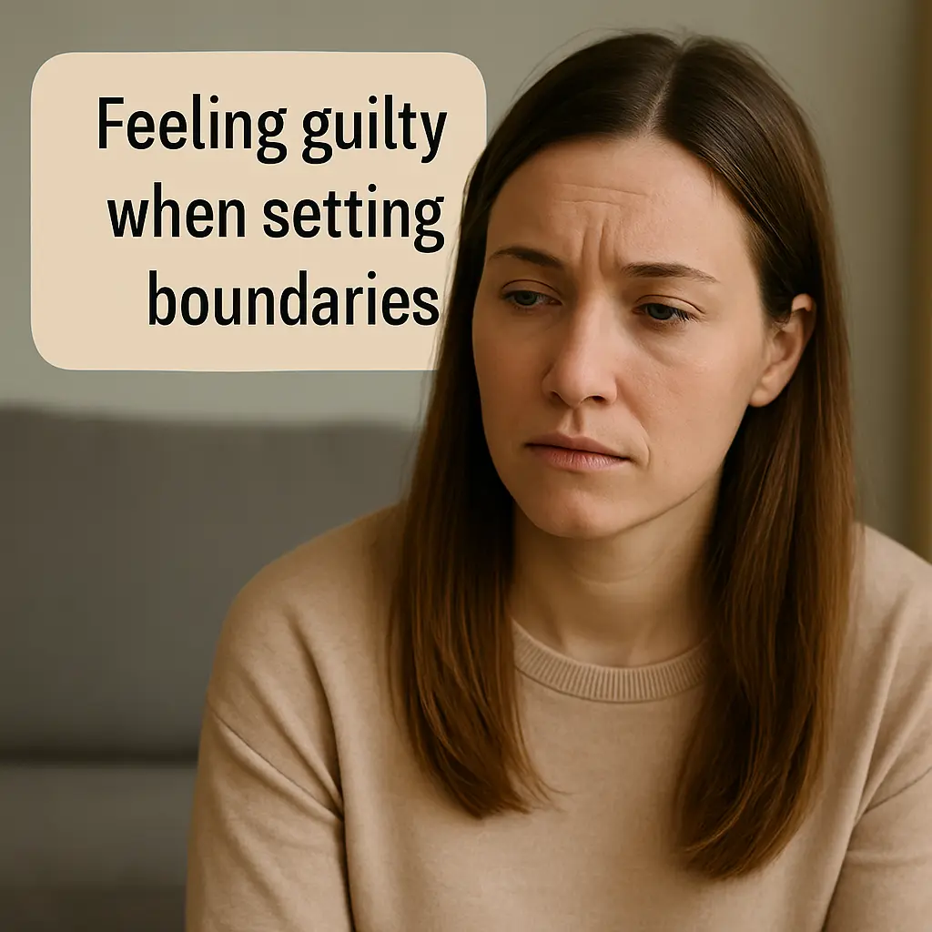 Guilt is normal for thse who are not used to setting boundaries