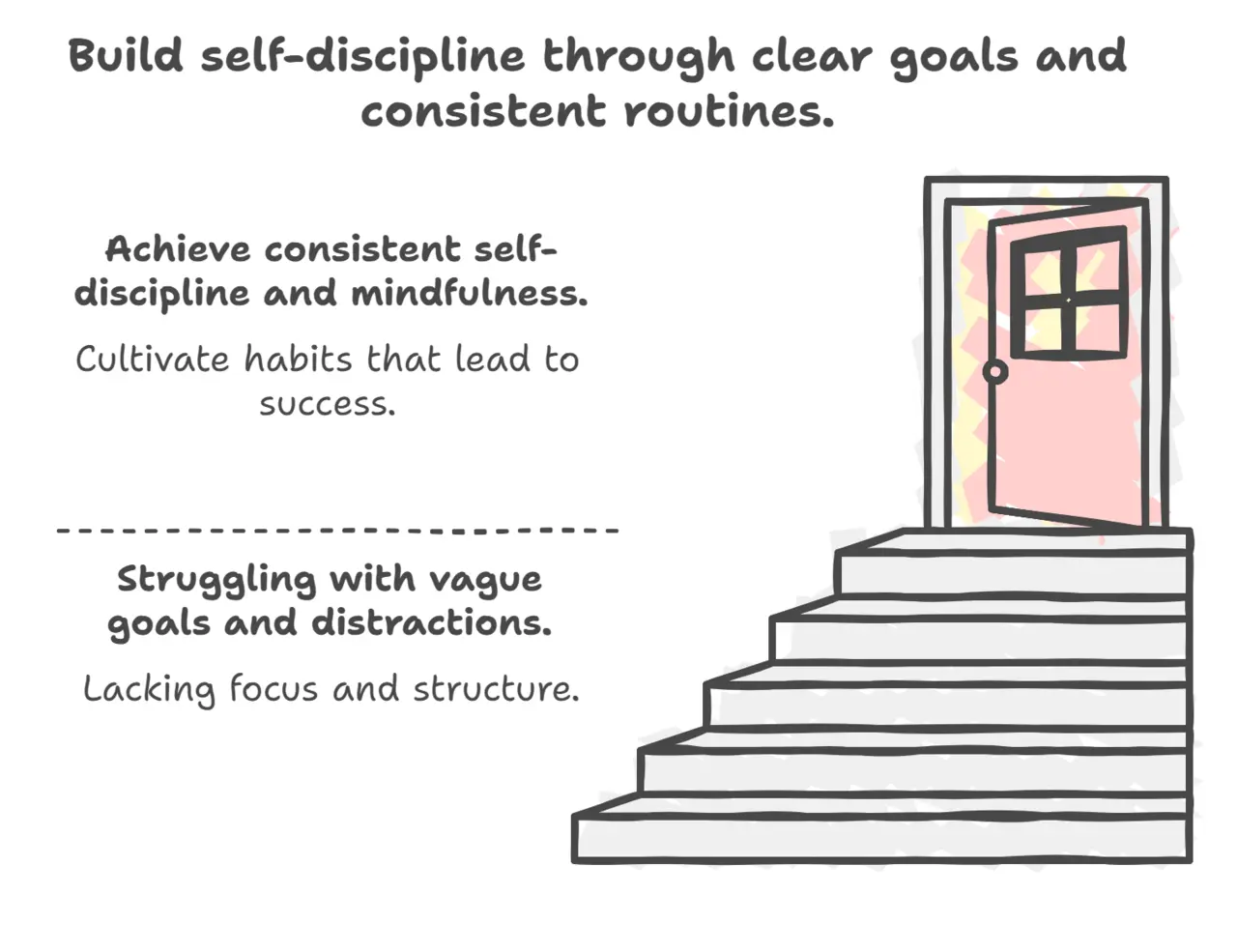 an infograph showing the techniques to boost self discipline