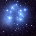 An image generated of Pleiadas showing the starseed origins of the galaxy in a star cluster