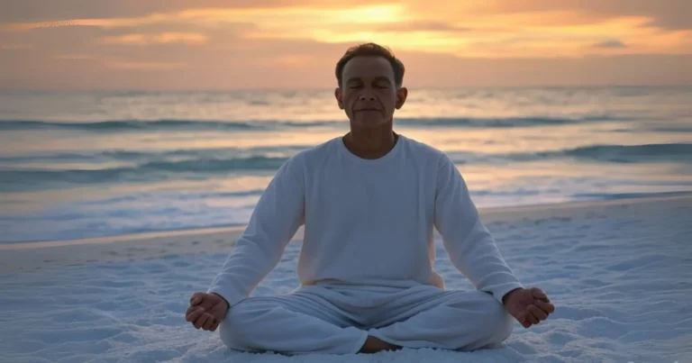 image of a man in meditation developing emotional regulation