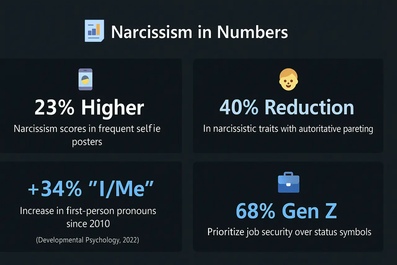 infographic on the rise of narcissism in america