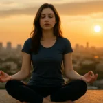 a woman using meditation for anxiety