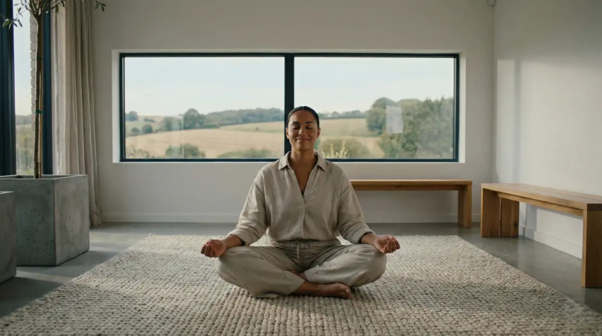 A person practicing meditation to stabilize their nervous system and align their inner state with their goals.