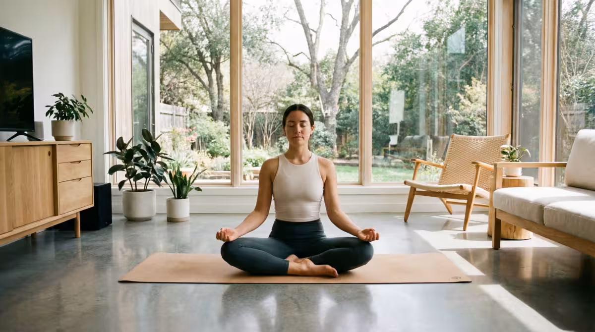 A person meditating to achieve spiritual alignment and emotional regulation.