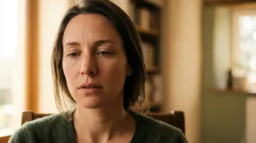 Woman experiencing a moment of nervous system release and calm, representing the shift from stress to safety through polyvagal theory healing
