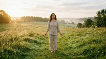 somatic exercises PTSD grounded body presence morning light